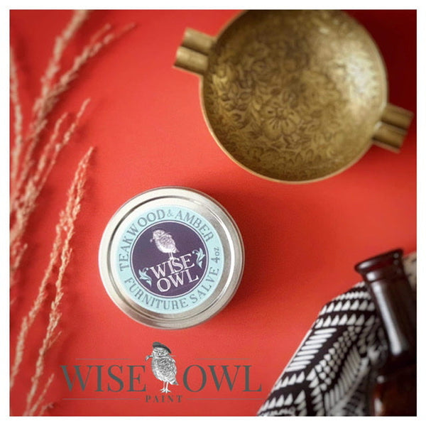 Salve Everything!  Using Wise Owl Paint's Furniture Salve On A Wood Sofa  Table by Dawn Drake Design 